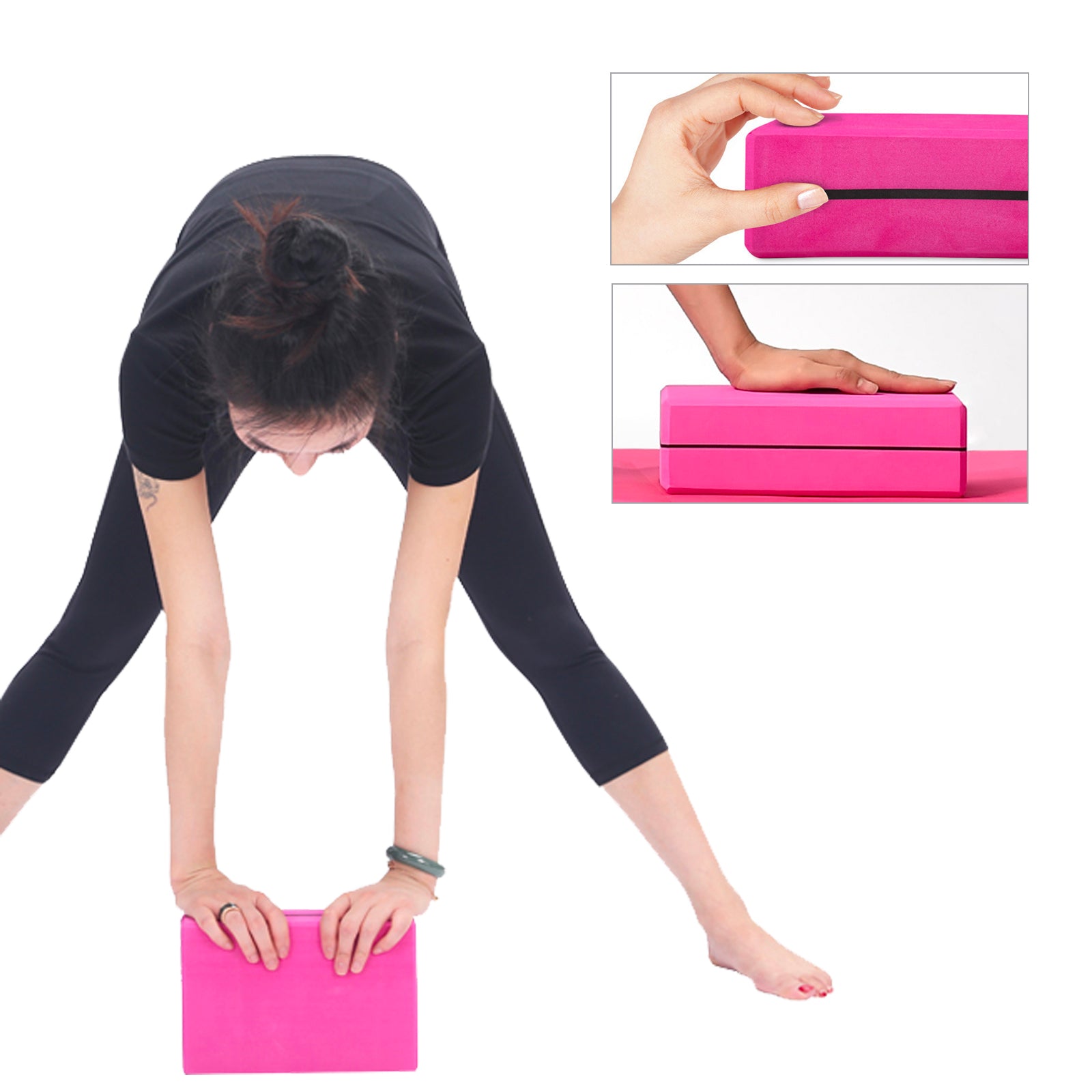 Yoga Blocks 2 Pack High Density EVA Foam Pillow cube Yoga Accessories Pilates Meditation Block to Support and Improve poses and flexibility perfect for Home or Gym