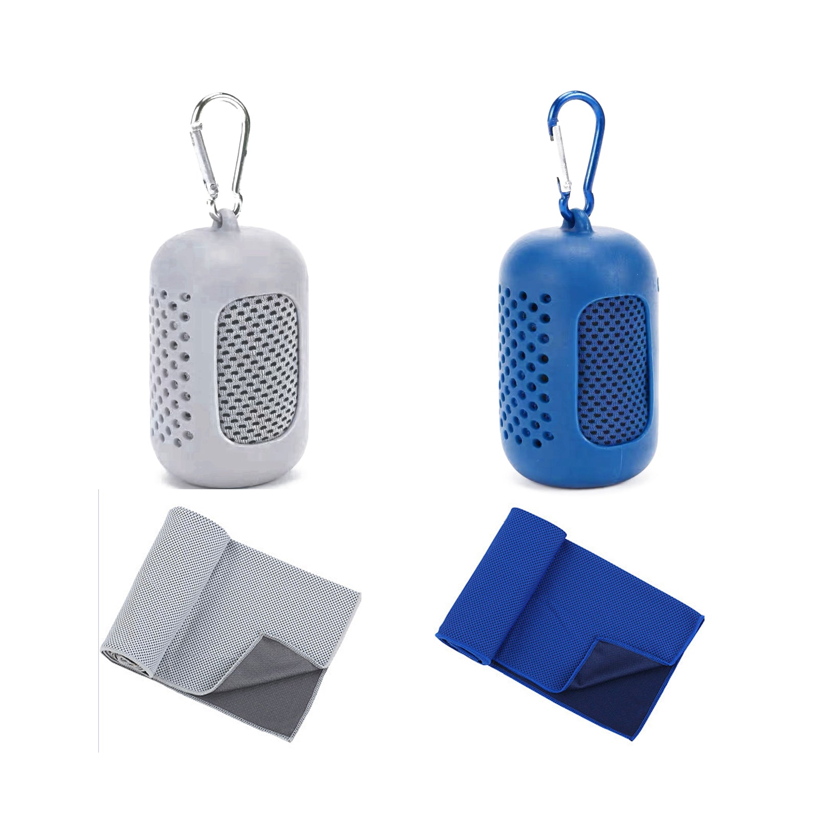 Cooling Towel 2 Pack,Sweat Towel for Athletes Cool Towels for Neck and Face Travel Camping Sports Towel Ice Towel for Instant Cooling Soft Breathable Chilly Towel (Orange&Purple, Microfiber)