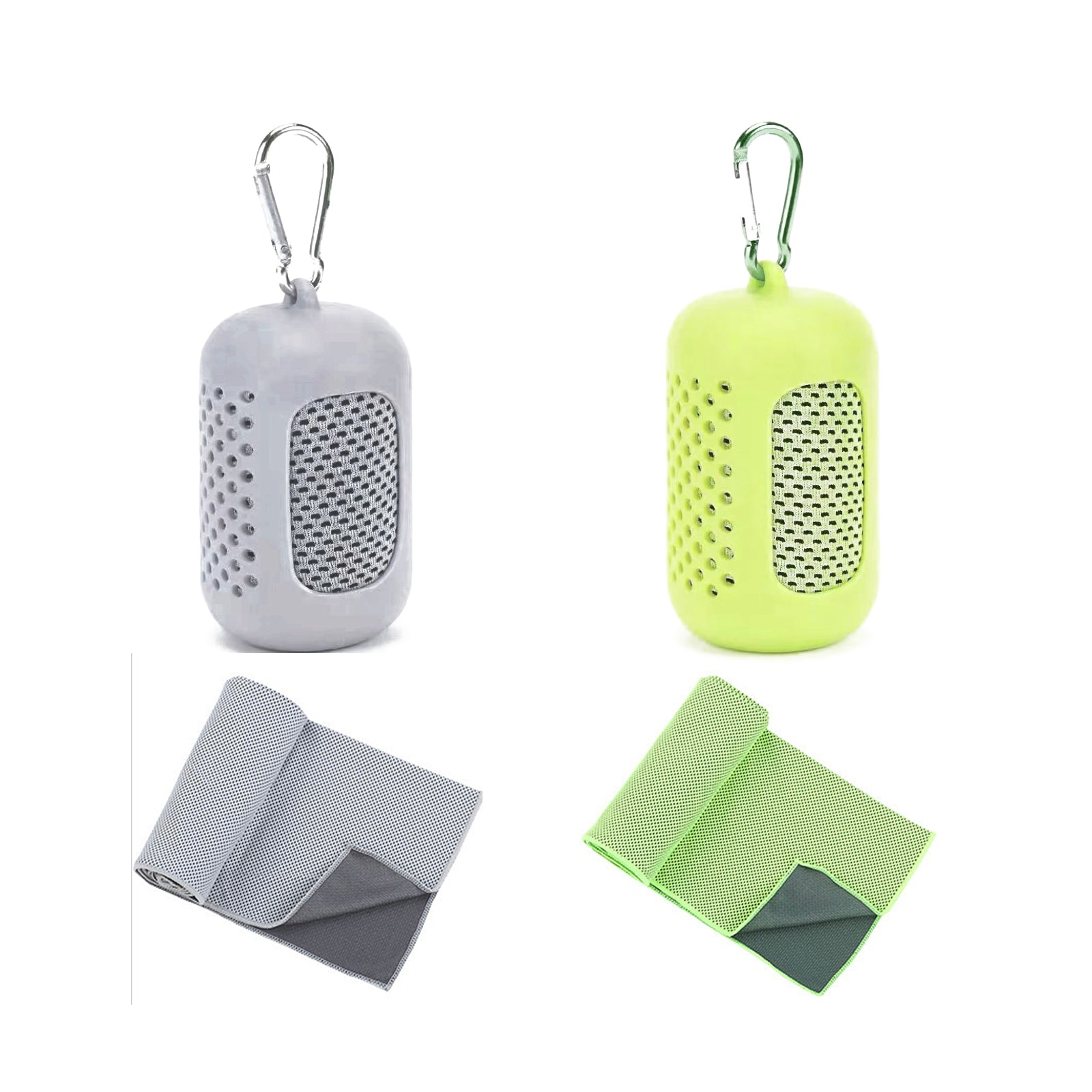 Cooling Towel 2 Pack,Sweat Towel for Athletes Cool Towels for Neck and Face Travel Camping Sports Towel Ice Towel for Instant Cooling Soft Breathable Chilly Towel (Orange&Purple, Microfiber)