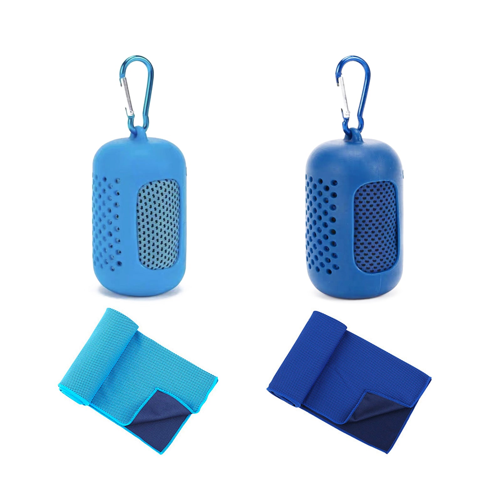 Cooling Towel 2 Pack,Sweat Towel for Athletes Cool Towels for Neck and Face Travel Camping Sports Towel Ice Towel for Instant Cooling Soft Breathable Chilly Towel (Orange&Purple, Microfiber)