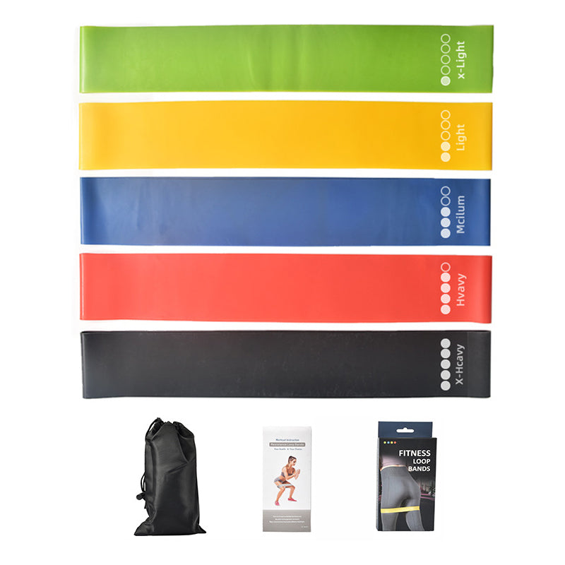 Resistance Bands, Exercise Workout Bands for Women and Men,Pack of 5 Different Resistance Levels Elastic Band