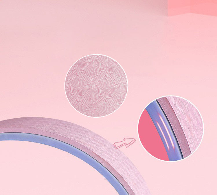 Yoga Wheel - 13" x 5" Strong Premium Back Roller and Stretcher with Thick Cushion for Dharma Yoga Pose, Backbend & Stretching