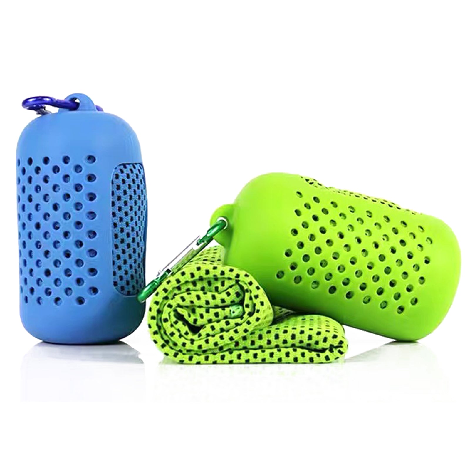 Cooling Towel 2 Pack,Sweat Towel for Athletes Cool Towels for Neck and Face Travel Camping Sports Towel Ice Towel for Instant Cooling Soft Breathable Chilly Towel (Orange&Purple, Microfiber)