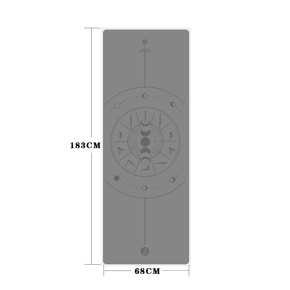 PU rubber yoga fitness mat lengthened and widened non-slip mat