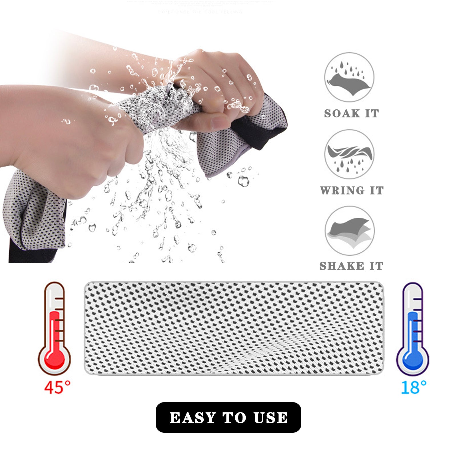 Cooling Towel 2 Pack,Sweat Towel for Athletes Cool Towels for Neck and Face Travel Camping Sports Towel Ice Towel for Instant Cooling Soft Breathable Chilly Towel (Orange&Purple, Microfiber)