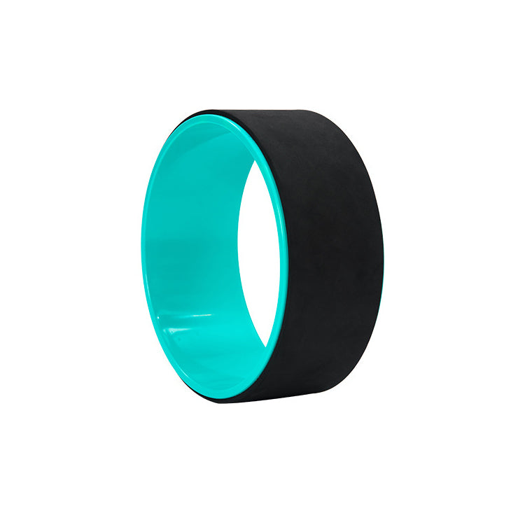 Yoga Wheel - 13" x 5" Strong Premium Back Roller and Stretcher with Thick Cushion for Dharma Yoga Pose, Backbend & Stretching