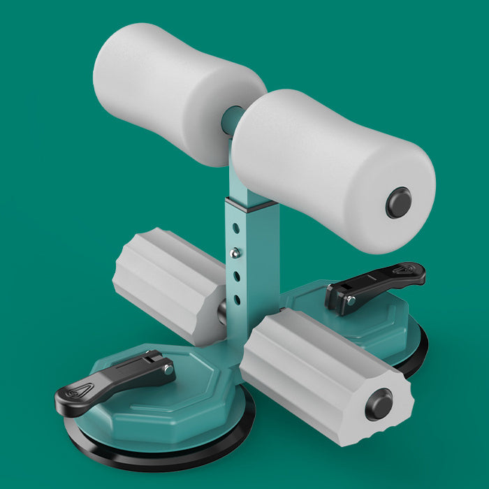 Sit-up aid, portable sit-up exercise equipment with 2 strong suction cups and adjustable stand