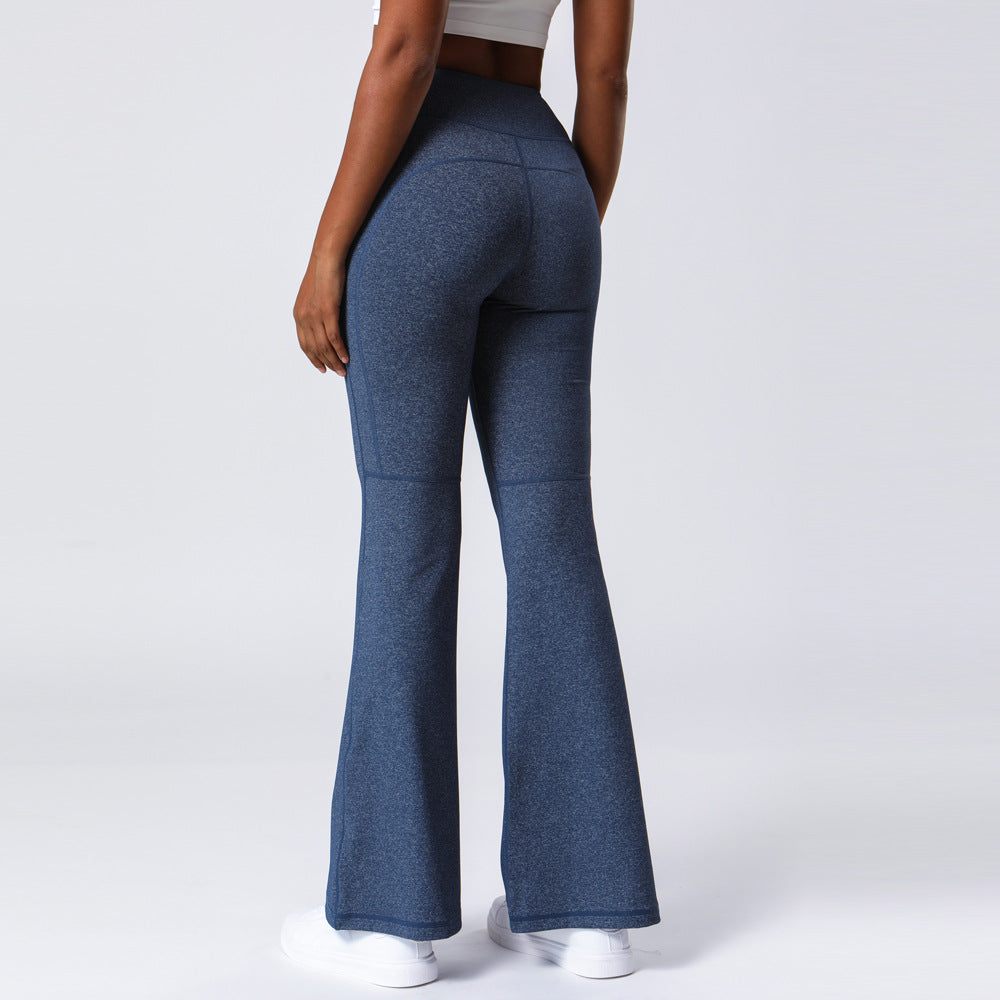 Women's Bootcut Yoga Pants with Pockets, High Waisted Tummy Control Workout Bootleg Pants Flared Work Dress Pants