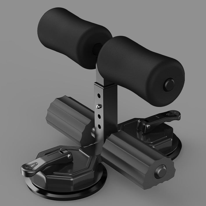 Sit-up aid, portable sit-up exercise equipment with 2 strong suction cups and adjustable stand