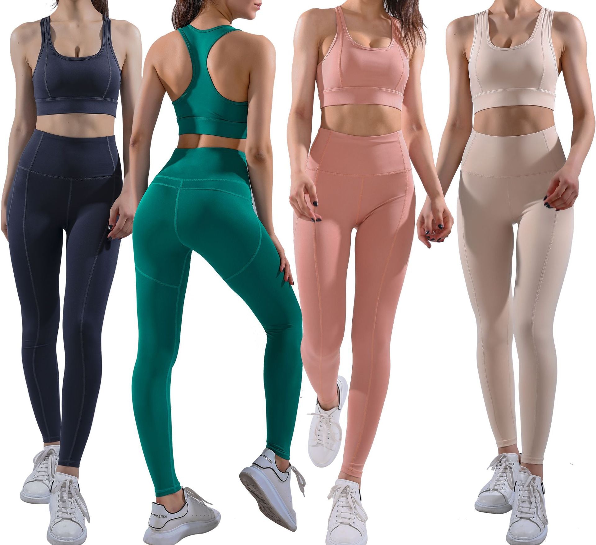 Workout Sets for Women 2 Piece Yoga Outfits Set Workout Tracksuits Sports Bra High Waist Legging Active Wear Athletic Set